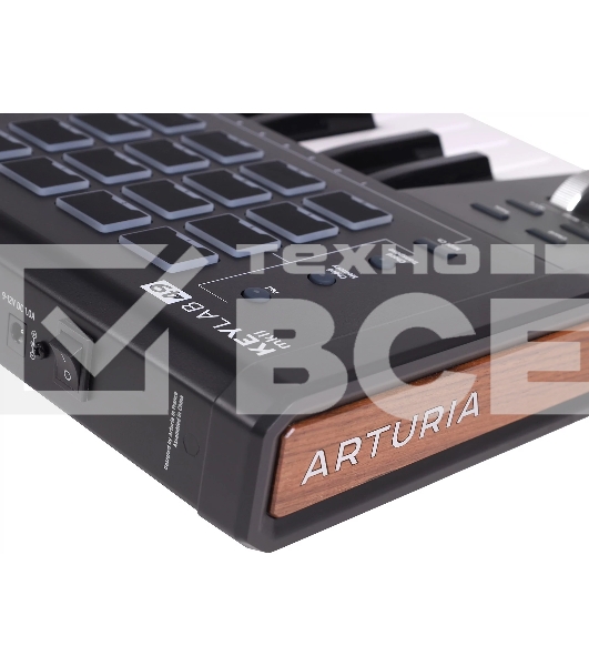 Клавиатура MIDI [230621] Arturia [KeyLab mkII 49 Black] 49 клавиш, чувствительных к силе нажатия с послекасанием, 16 пэдов с RGB-подсветкой, 9 фейдеров, 9 поворотных регуляторов, входы для педалей экспрессии и сустейна, 4 выхода CV/Gate, MIDI, USB