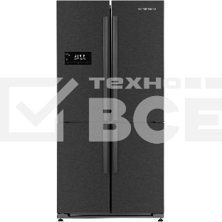 Холодильник Kuppersberg NMFV 18591 DX темный металл трехкамерный 390/170л морозилка снизу, No Frost, Side by Side