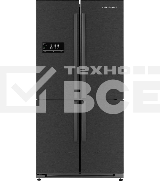Холодильник Kuppersberg NMFV 18591 DX темный металл трехкамерный 390/170л морозилка снизу, No Frost, Side by Side