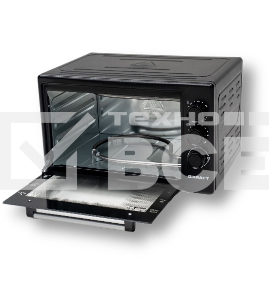 Мини-печь Kraft KF-MO3801BL, черный, 38 л.