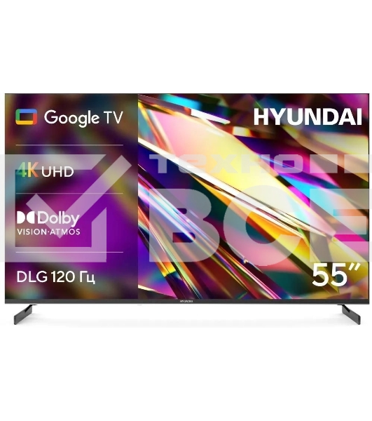 Телевизор Hyundai 55' H-LED55BU7011 черный LED 4K UHD 60Hz Smart TV 2GB/16GB