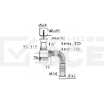 Сифон МИНИ ЭЛИТ для раковин 1'1/2 x 40/50 мм с нержавеющей чашкой 63 мм и с гофротрубой L800 мм, литой выпуск, фото3