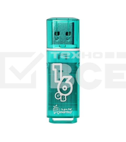 Флеш диск 16Gb Smart Buy Glossy series Green