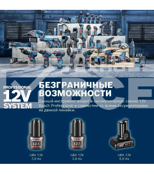 Эксцентриковая шлифмашина Bosch GEX 12V-125 D125мм аккум. (0601372101)