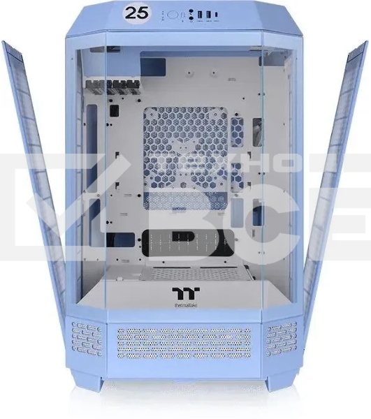 Корпус Thermaltake The Tower 300 Hydrangea голубой без БП miniITX 8x120mm 6x140mm 2xUSB3.0 audio bott PSU
