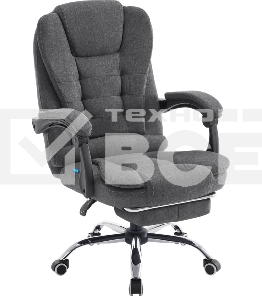 Кресло офисное Defender Meridian Тем. серый, кл. 3, ткань, подножка