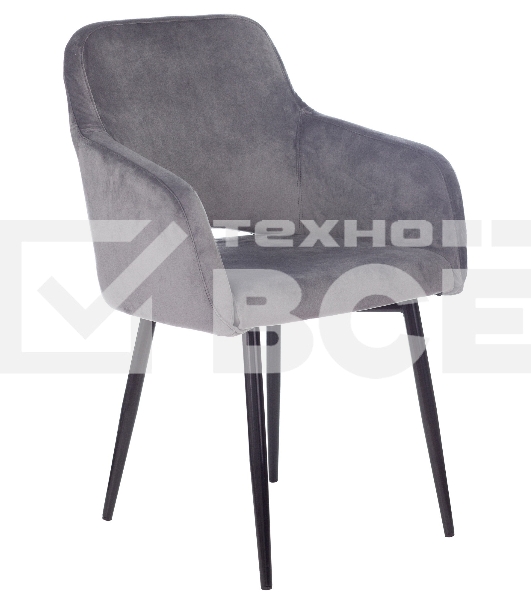 Кресло офисное Бюрократ CH-380F серая жемчужина Italia 26, на ножках, металл черный