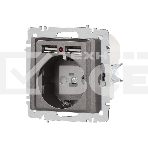Розетка Intro Accent 6-410-09 P+E Schuko со шторками 16А-250В + 2хUSB IP20 СУ титан Б0063711, фото5