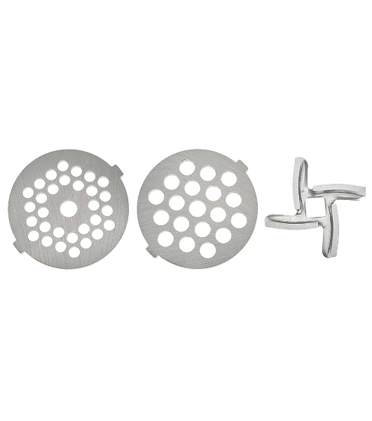 Мясорубка электрическая АКСИНЬЯ КС-2005С белый, 2000 Вт, 1.8 кг/мин, реверс, защита от перегрузки, насадки - 7