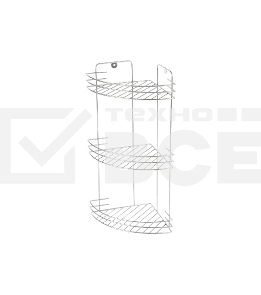 Полка угловая трехъярусная РЫЖИЙ КОТ Vento 19*19*41 см хром (310847)