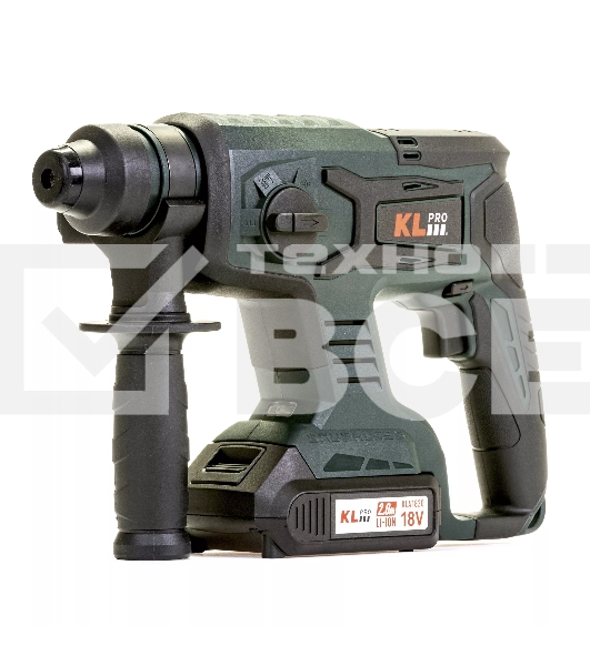 Профессиональный бесщеточный перфоратор аккумуляторный KLPRO KLPM18B-20 (18В, Li-ion-2шт, 2.0А·ч, 1,7Дж, SDS-plus, З/У,сумка)