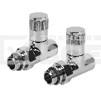 Набор дизайн-вентилей, PIANO, прямой (хром) 1/2