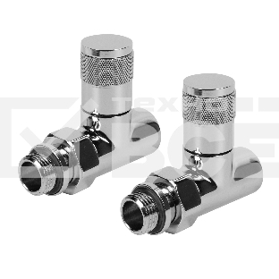 Набор дизайн-вентилей, PIANO, прямой (хром) 1/2