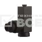 Набор дизайн-вентилей CUBE, угловой черный 1/2