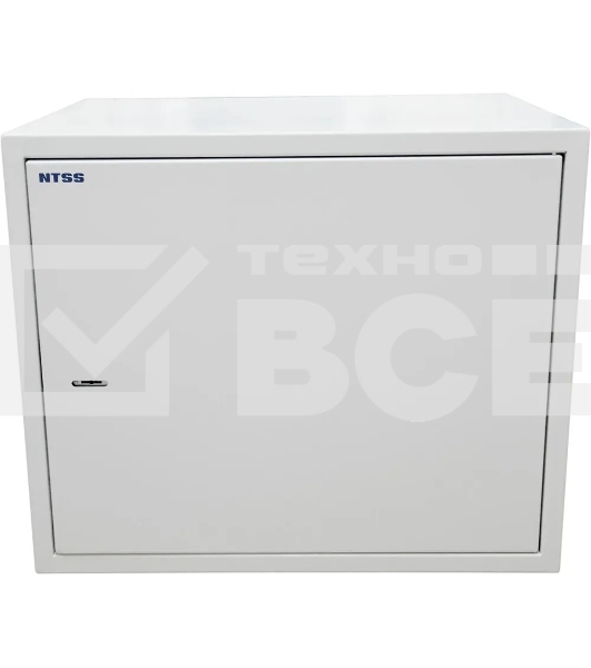 Шкаф настенный антивандальный распашной NTSS WAR 14U 600*500 мм, 2 профиля 19, сварной, серый RAL 7035 NTSS-WAR14U6050