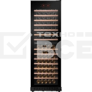 Винный шкаф встраиваемый Maunfeld MBWC-415D171, вместимость: 171 бутылок, черный