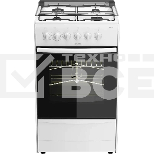 Плита комбинированная Darina 1B KM 441 306 W белый/черный, конфорок 4 шт, духовка 50 л, 50 см x 85 см x 53 см