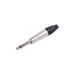 Разъем аудио FORCE CFA-0251/4' TS Jack (M) моно, материал контактных частей медь, покрытие никель, матовый серебристый/черный, фото 1