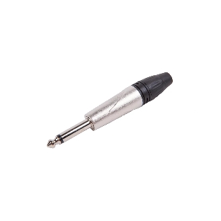 Разъем аудио FORCE CFA-0251/4' TS Jack (M) моно, материал контактных частей медь, покрытие никель, матовый серебристый/черный