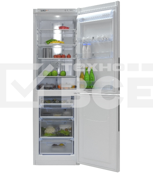 Холодильник Pozis RK FNF-172 серебристый металлопласт двухкамерный 220/124 л морозилка снизу