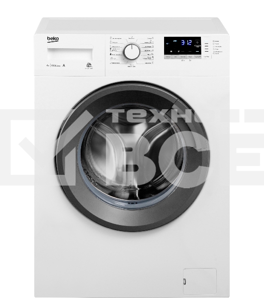 Стиральная машина Beko WRE6512ZAW (R)  белый, загрузка фронтальная 6 кг, 1000 об/мин., класс: А