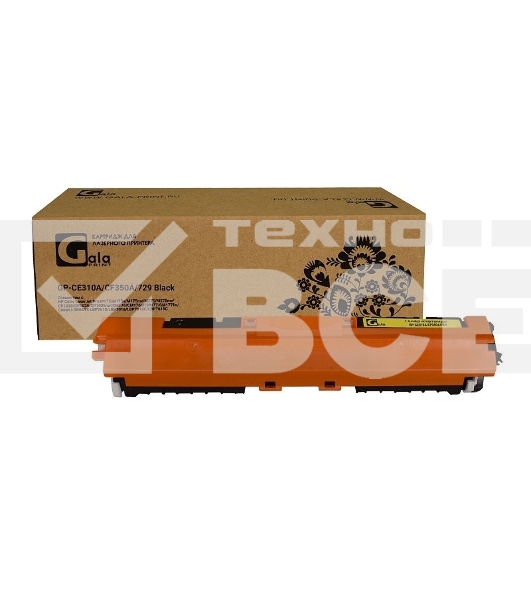 Картридж GalaPrint GP-CE310A/CF350/729 чёрный (1200 стр) для HP CP1025/CP1025NW/M176n/M177fw/Canon LBP 7010C/LBP7018C