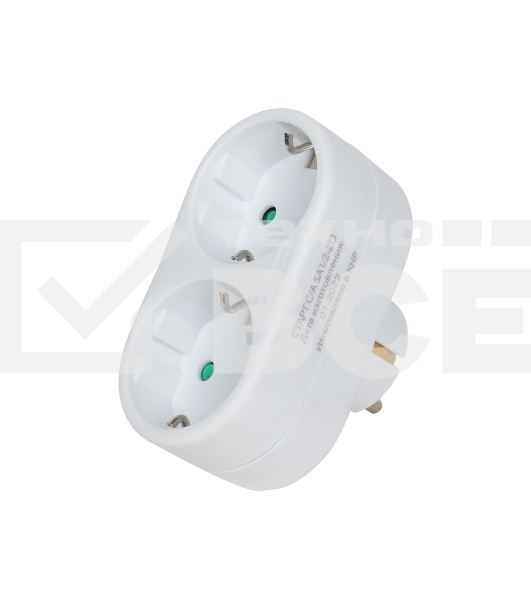 Бытовые удлинители С/АДАПТЕР СТАРТ SA1/2-ZD 2 роз.