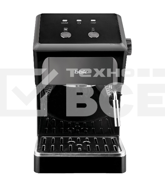 Кофеварка рожковая BBK BCM1503 черный/серый, исп. кофе - молотый, 1.5 л, 1050 Вт, 15 Бар