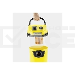 Строительный пылесос Karcher WD 3 P V-17/4/20 Workshop желтый, 1000 Вт, уборка сухая/сбор воды/выдув, пылесборник мешок/контейнер, 17 л, фото8
