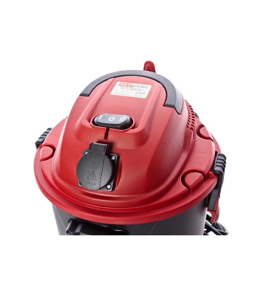 Пылесос строительный RedVerg RD-VC1200S-20P черный, 1200 Вт, уборка сухая/сбор воды, пылесборник бак/мешок, 20 л