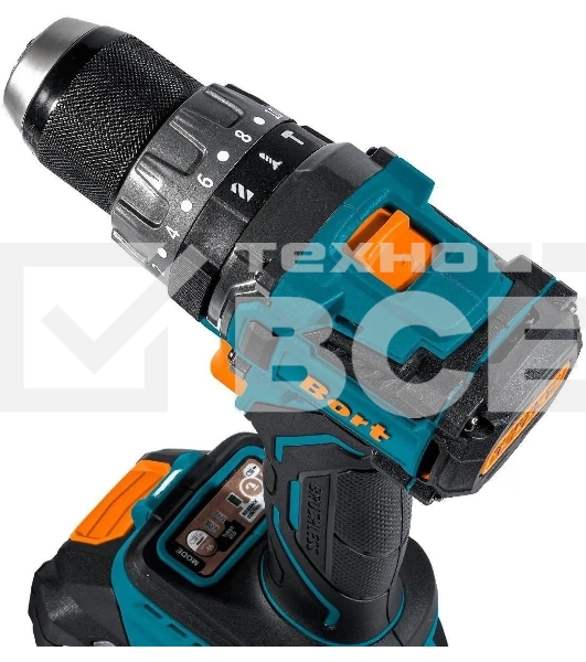 Дрель-шуруповерт Bort BAB-21U, Аккумуляторная, 21В, 2 АКБ, Кейс