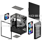 Компьютерный корпус XASTRA A303M 3FRGb Black mATX/Mesh/ tempered glass/2x140мм + 1x120мм FRGb fans/ A303M-2FC14F-1FC12F, фото6
