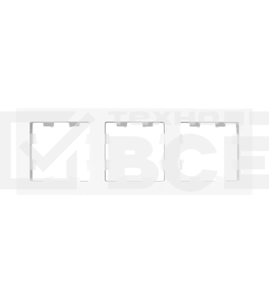 Рамка Эпика 3-местная, белая, пластик