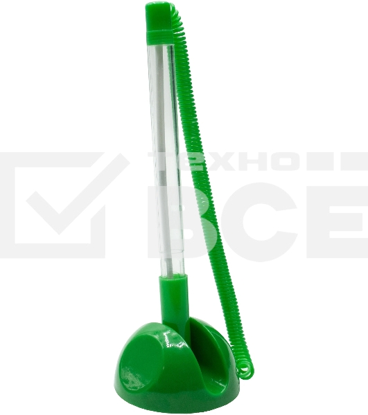 Ручка шариковая Silwerhof ECO зеленый, d=0.7мм, синие чернила, на подставке, сменный стержень, линия 0.5мм круглая