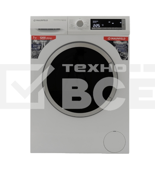 Стиральная машина с инвертором и паром MAUNFELD MFWM127WH200 ST INVERTER SLIM