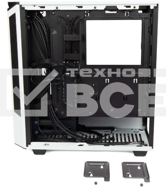 Компьютерный корпус Hiper PW81 белый без БП ATX 3x120мм 2xUSB2.0 2xUSB3.0 audio bott PSU