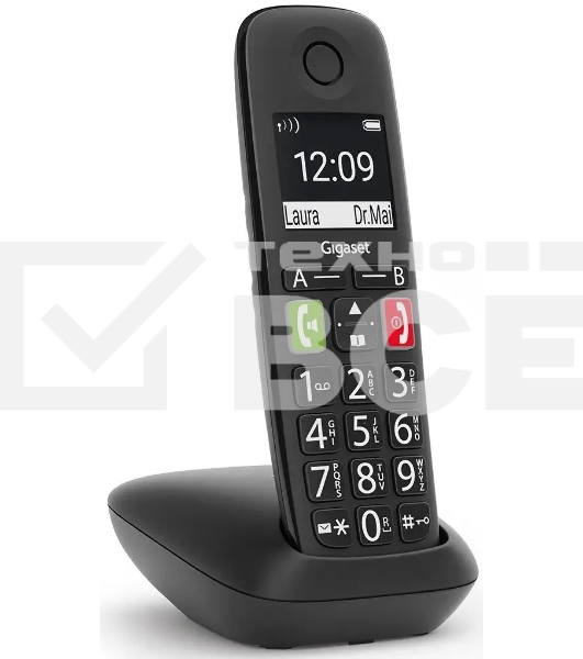 Радиотелефон Dect Gigaset E290 SYS черный АОН