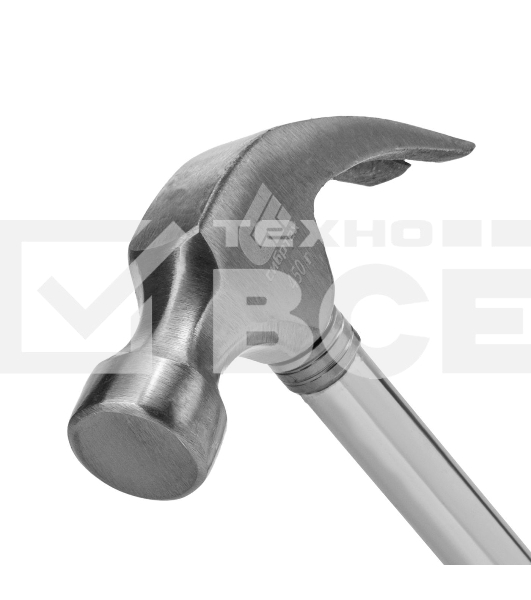 Молоток-гвоздодер Сибртех металлическая трубчатая обрезиненная рукоятка, вес 450 гр., боек 27 мм