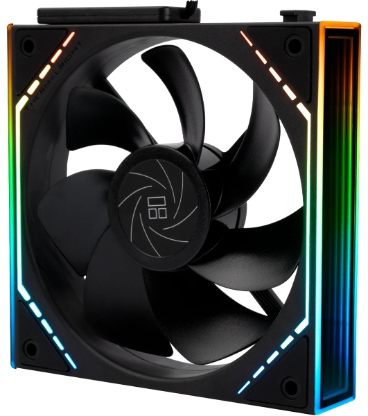 Кулер для корпуса Thermalright TL-M12QR Reverse (124x120x25mm, 4-pin PWM, ARGB, 47.6CFM, 23.2dBA, 1500RPM, черный)