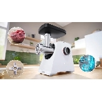 Мясорубка электрическая Bosch MFWS607W белый, 2100 Вт, 3.5 кг/мин, реверс, насадки - 4, фото2