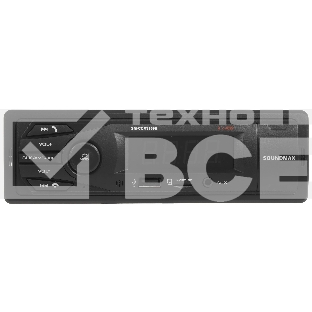 Автомагнитола Soundmax SM-CCR3169B, 1 DIN, Bluetooth, USB Type-A, AUX