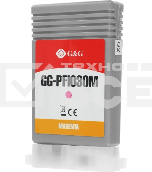Картридж струйный G&G GG-PFI030M PFI-030M пурпурный (55мл) для Canon imagePROGRAF TA-20/30