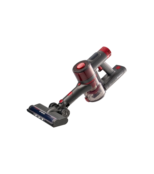 Пылесос вертикальный Bufett MVC 387A черный/красный, питание от аккумулятора, 250 Вт, уборка сухая, пылесборник 0.6 л