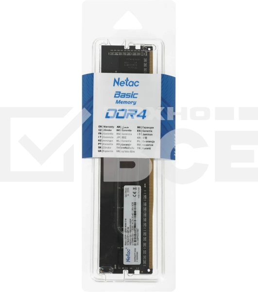 Оперативная память NETAC Basic, DDR4, 8GB (1x8GB), 3200MHz, CL22