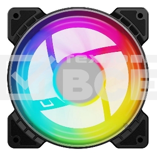 Вентилятор для корпуса Powercase M6-14-LED черный, 140 мм, 900 об/мин, 19.8 дБ, 4 pin