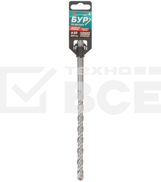 Бур по бетону, SDS-Plus, GreatFlex Light, 10x210 мм