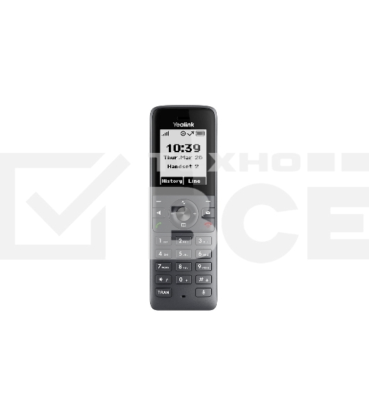 Беспроводная телефонная IP-DECT-система YEALINK W71P (база W70B+трубка W71H) до 10 SIP-аккаунтов, до 10 трубок на базу, до 20 вызовов, шт
