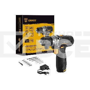 Дрель-шуруповерт Deko GCD12DU3 SET2 FU-Li-Ion 063-4146, Аккумуляторная, 12В, Кейс