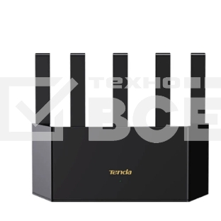 Маршрутизатор Wi-Fi TENDA TX12L PRO двухдиапазонный стандарта AX3000, 5 внешних антенн 6dBi, 1-port 10/100/1000Mbps WAN, 3-ports 10/100/1000Mbps LAN