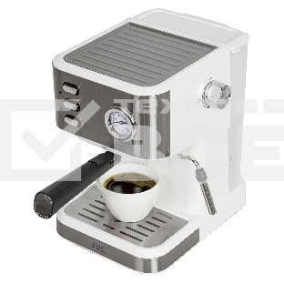 Кофеварка рожковая JVC JK-CF33 white, молотый, 1.5 л, 1050 Вт, 20 Бар